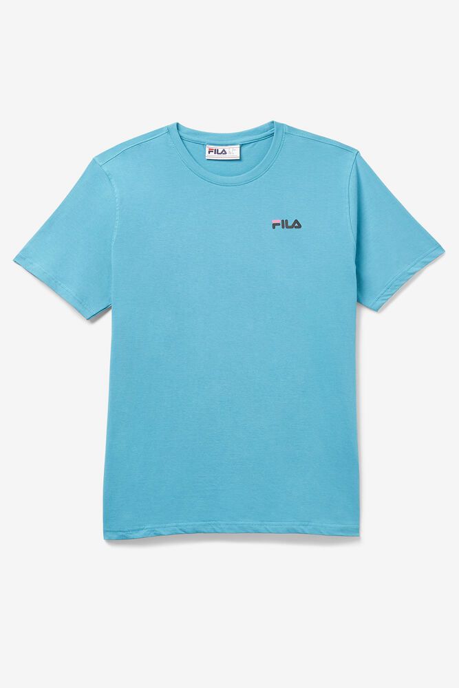 Fila T-Shirt Mens Blue Shoe Tower - Ireland 30146-WGQF